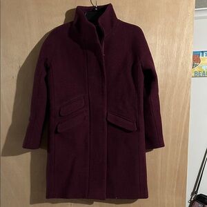 J. Crew Burgundy Pea Coat